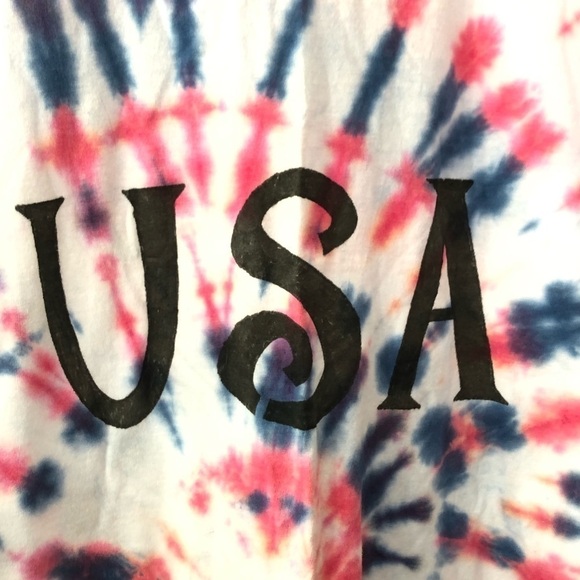 USA Red White and Blue Tie Dye Shirt - Picture 3 of 4